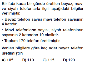 7. Sınıf Denklem ve Eşitlik Konusu Denklem Problemleri testi çöz, pdf indir