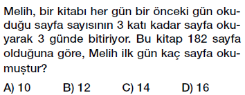 7. Sınıf Denklem ve Eşitlik Konusu Denklem Problemleri testi çöz, pdf indir