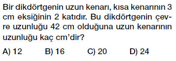 7. Sınıf Denklem ve Eşitlik Konusu Denklem Problemleri testi çöz, pdf indir