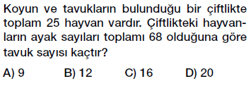 7. Sınıf Denklem ve Eşitlik Konusu Denklem Problemleri testi çöz, pdf indir