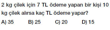 7. Sınıf doğru orantı testi çöz, pdf indir