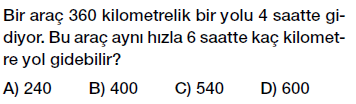 7. Sınıf Oran ve Orantı problemleri testi çöz, pdf indir