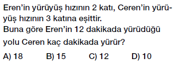 7. Sınıf Oran ve Orantı problemleri testi çöz, pdf indir