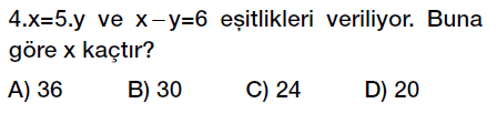7. sınıf ters orantı testi çöz, ters orantı problemleri testi indir