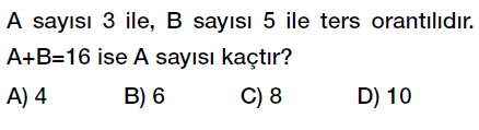 7. sınıf ters orantı testi çöz, ters orantı problemleri testi indir