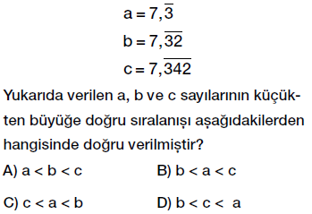 7. sınıf rasyonel sayıları sıralama ve karşılaştırma testi çöz