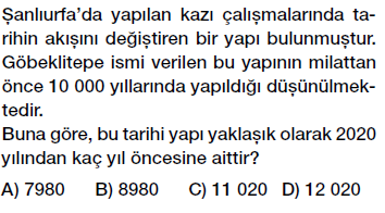 7. Sınıf Tam Sayı Problemleri Testi Çöz PDF indir