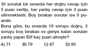 7. Sınıf Tam Sayı Problemleri Testi Çöz PDF indir