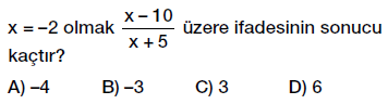 7. sınıf tam sayılarla çarpma ve bölme işlemleri testi çöz