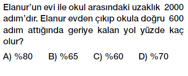 7. Sınıf Yüzdeler testi indirmeden çöz, pdf indir