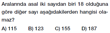 8. Sınıf aralarında asal sayılar testi çöz, pdf indir