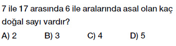 8. Sınıf aralarında asal sayılar testi çöz, pdf indir