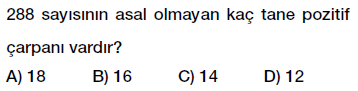 8. Sınıf çarpanlar ve katlar konusu asal çarpanlarına ayırma testi çöz