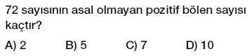 8. Sınıf çarpanlar ve katlar konusu asal çarpanlarına ayırma testi çöz