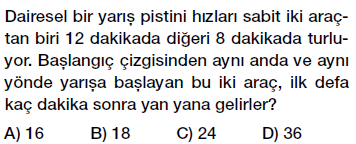 8. Sınıf Çarpanlar ve Katlar - Ebob Ekok Problemleri testi çöz, pdf indir
