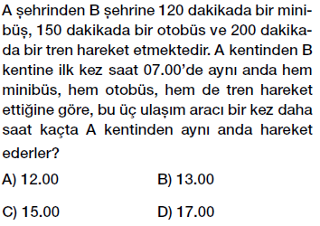 8. Sınıf Çarpanlar ve Katlar - Ebob Ekok Problemleri testi çöz, pdf indir