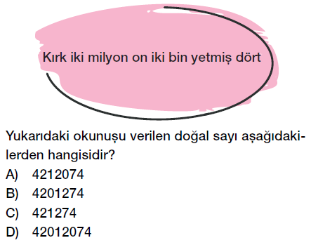 5. sınıf doğal sayıların okunuşu testi çöz