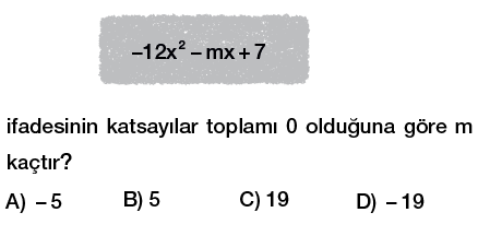 8. sınıf cebirsel ifadeler testi çöz