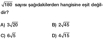8. sınıf karekök a kök b şeklinde yazma testi çöz