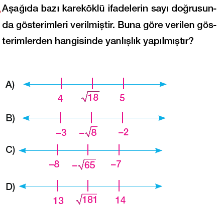 8. sınıf karekök a kök b şeklinde yazma testi çöz