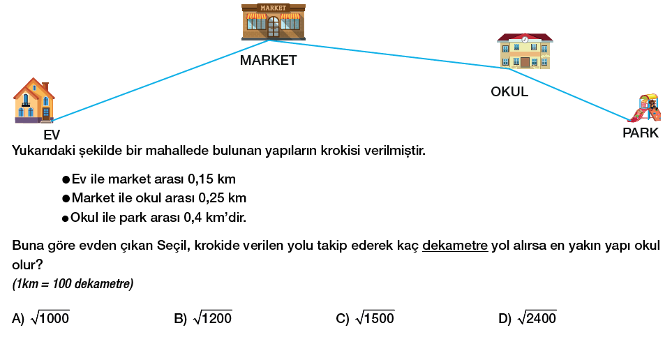 8. sınıf karekök a kök b şeklinde yazma testi çöz
