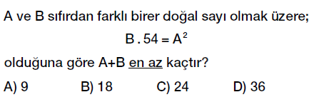 8. Sınıf Karekök kavramı ve tam kare sayıların karekökü testi çöz