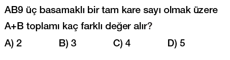 8. Sınıf Karekök kavramı ve tam kare sayıların karekökü testi çöz